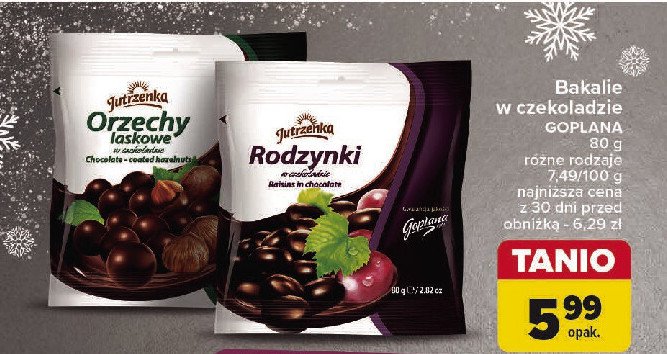 Rodzynki w czekoladzie Jutrzenka promocja w Carrefour