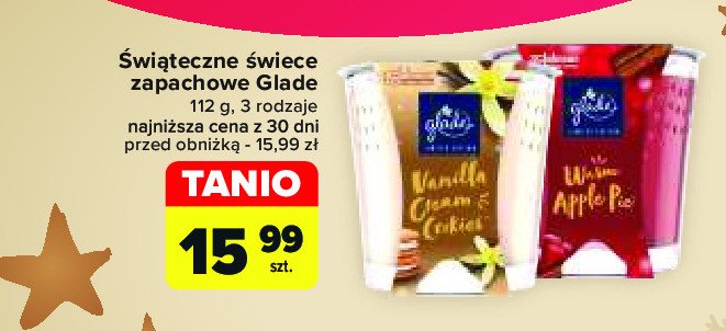 Świeca zapachowa warm apple and spice Glade by brise promocja