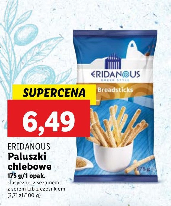 Paluszki chlebowe klasyczne Eridanous promocja