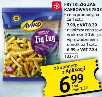 Frytki zig zag karbowane Aviko promocja w Selgros