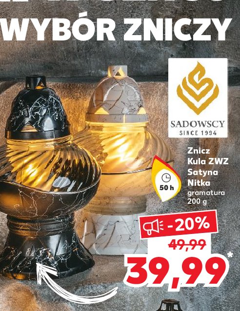 Znicz kula zwz satyna nitka 50 h Sadowscy since 1994 promocja