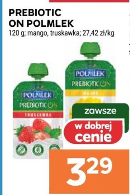 Prebiotic on Polmlek mango, truskawka promocja w Stokrotka