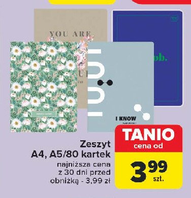 Zeszyt a4/80 k promocja w Carrefour Market