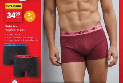 Bokserki męskie Umbro 2-pak promocja w Biedronka
