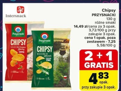 Chipsy Przysnacki różne smaki promocja w Carrefour