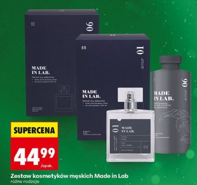 Zestaw kosmetyków męskich Made in Lab różne rodzaje promocja w Biedronka