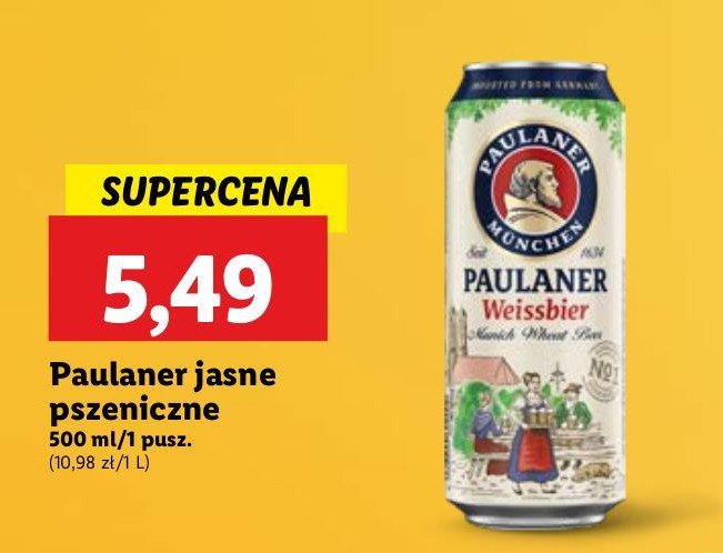 Piwo Paulaner weissbier promocja w Lidl