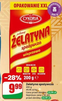 Żelatyna spożywcza Cykoria promocja w Dino