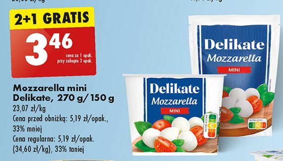 Ser mozzarella mini Delikate promocja