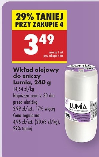 Wkład olejowy do zniczy Lumia promocja w Biedronka