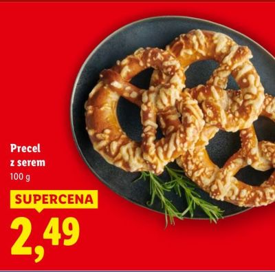 Precel z serem 100g promocja w Lidl