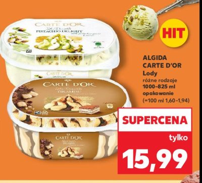 Lody pistachio delight Algida carte d'or les desserts promocja