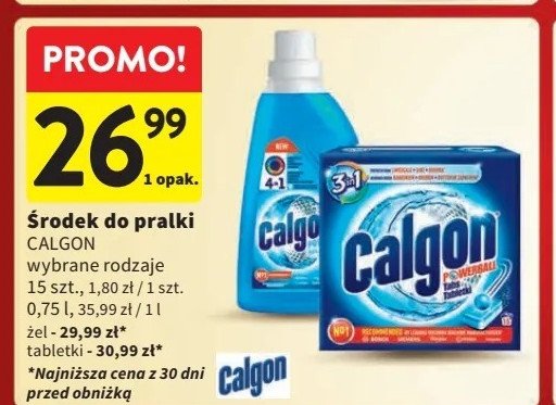 Tabletki zmiękczające wodę przeciw kamieniowi Calgon promocja