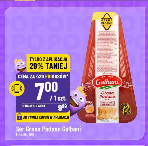 Ser grana padano Galbani promocja