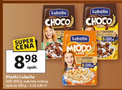 Płatki Lubella, wybrane rodzaje 400-500 g promocja w Auchan