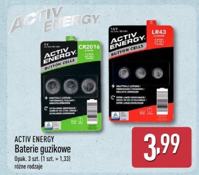 Baterie guzikowe ACTIV ENERGY promocja w Aldi