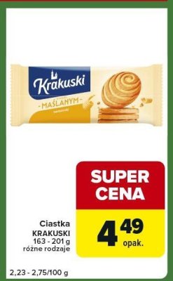 Ciastka KRAKUSKI różne rodzaje promocja w Carrefour Express