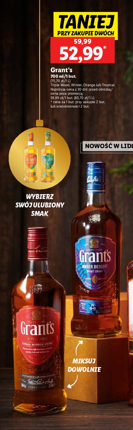 Whisky Grant's tropical fiesta promocja w Lidl