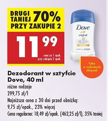 Dezodorant Dove promocja w Biedronka