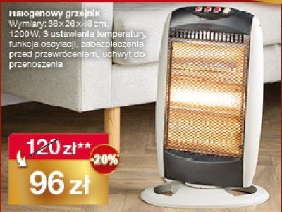 Halogenowy grzejnik promocja w Woolworth