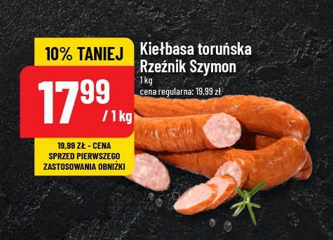 Kiełbasa toruńska Rzeźnik szymon poleca promocja w POLOmarket