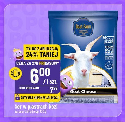 Ser kozi plastry Goat farm promocja w POLOmarket