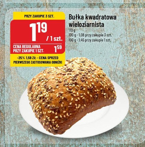 Bułka kwadratowa wieloziarnista promocja w POLOmarket