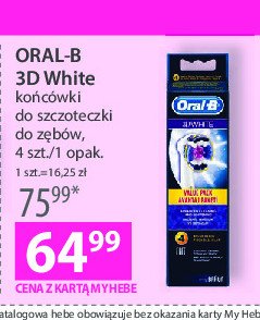 Końcówki do szczoteczki eb-18-4 Oral-b 3d white promocja