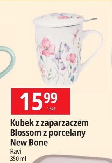 Kubek z zaparzaczem blossom 350 ml Ravi promocja