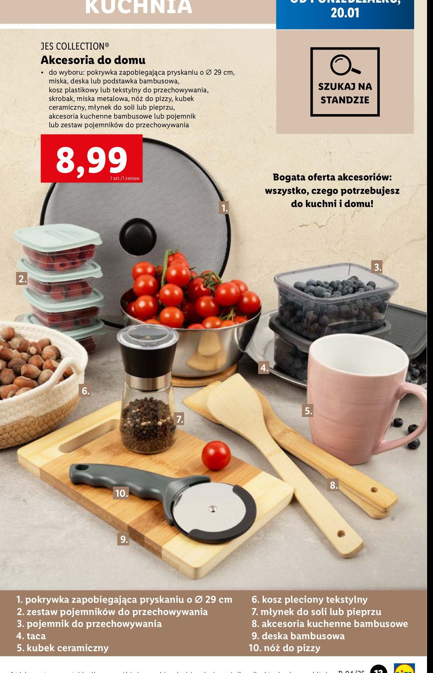 Pokrywka zapobiegająca pryskaniu Jes collection promocja w Lidl