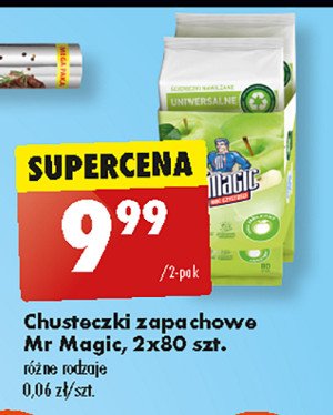 Chusteczki do czyszczenia zielone jabłuszko Mr magic promocja