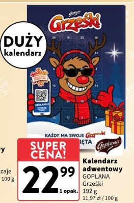 Kalendarz adwentowy GOPLANA Grzeski promocja w Intermarche