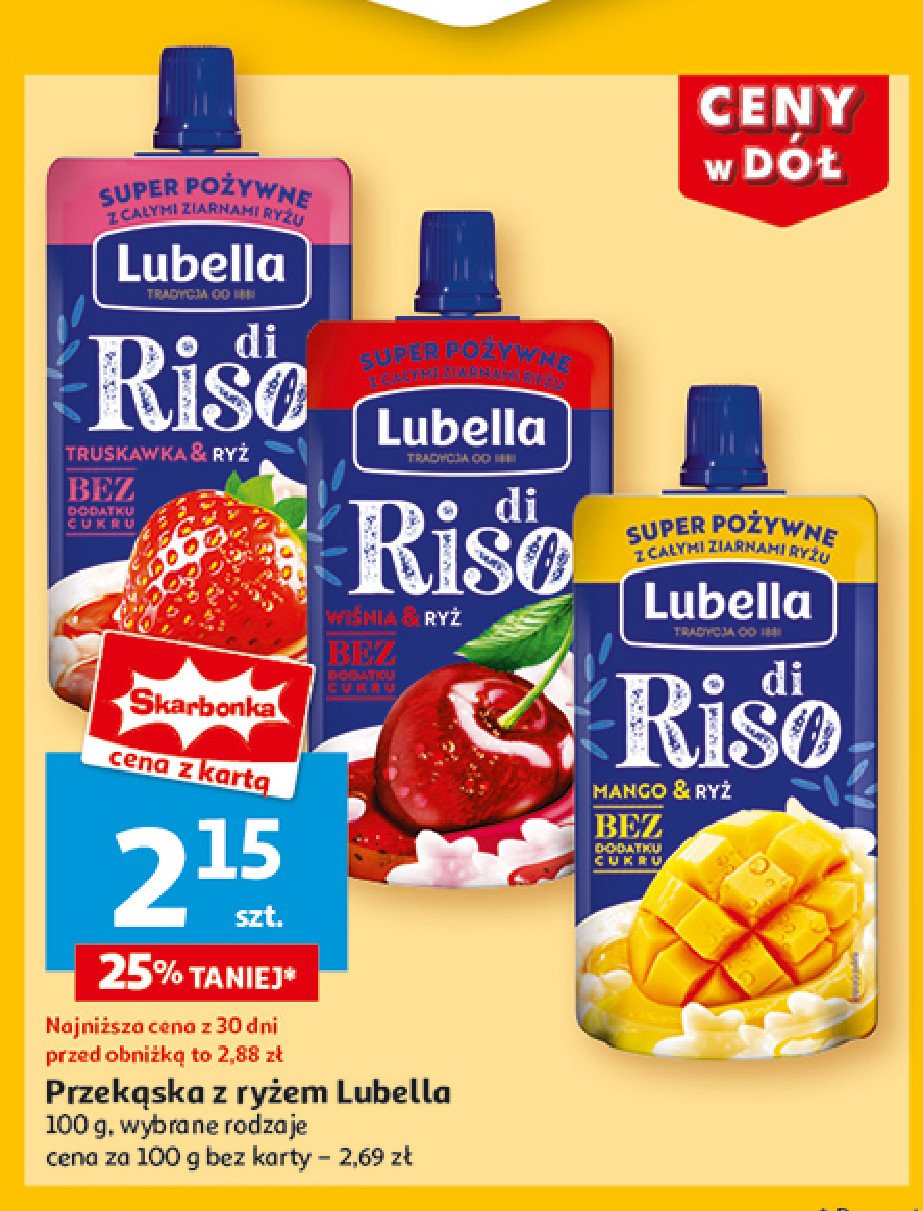 Deser truskawka & ryż Lubella di riso promocja w Auchan