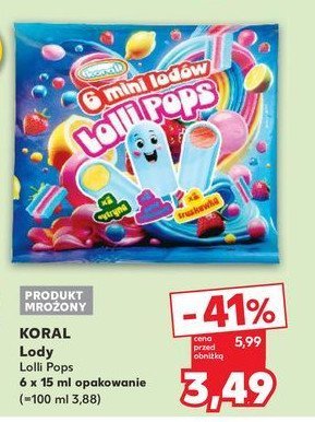 Lody lolli pops Koral promocja w Kaufland
