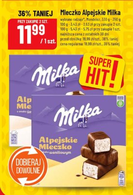 Mleczko Alpejskie Milka promocja w POLOmarket