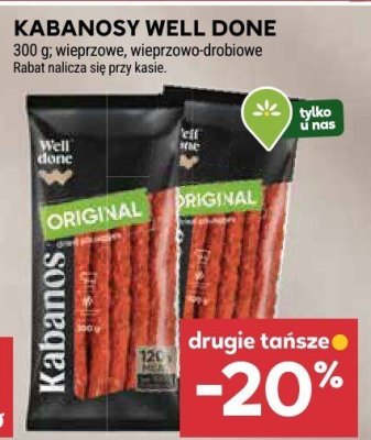 Kabanosy Well Done promocja w Stokrotka