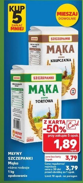 Mąka krupczatka typ 450 Szczepanki promocja