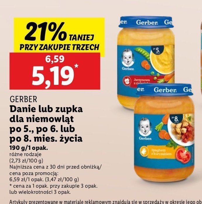 Spaghetti z kurczakiem Gerber promocja