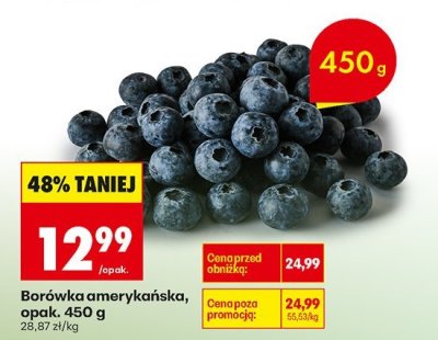 Borówka amerykańska, opak. 450 g promocja w Biedronka