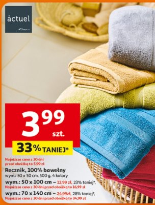 Ręcznik 100% bawełny promocja w Auchan