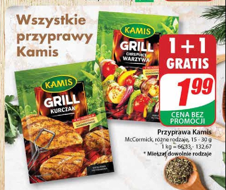 Przyprawa chrupiące warzywa z grilla Kamis promocja