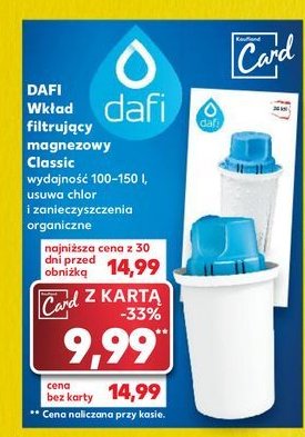 Wk艂ad filtruj膮cy classic Dafi promocja