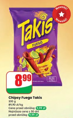 Chipsy Fuego Takis promocja w Dino