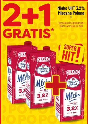 Mleko UHT 3,2% Mleczna Polana promocja w POLOmarket