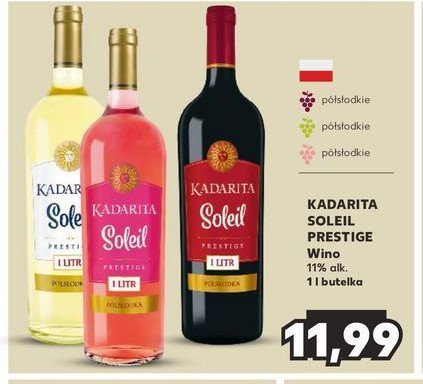 Wino KADARKA PRESTIGE SEMI SWEET promocja