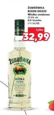 Wódka Żubrówka Bison Grass smakowa 37,5% alk. 0,5l promocja w Kaufland