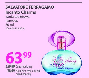 Woda toaletowa Salvatore ferragamo incanto charms promocja w Hebe