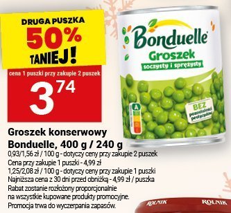 Groszek konserwowy Bonduelle, 400 g / 240 g promocja w Twój Market