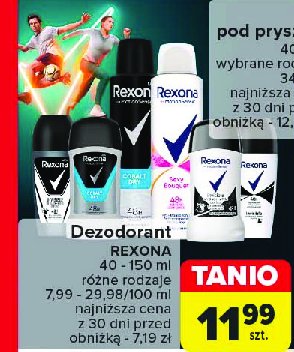Dezodorant invisible black & white Rexona men invisible promocja