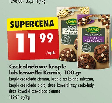 Krople czekolada ciemna duże kawałki Kamis promocja